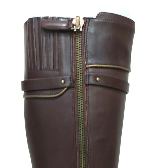 BCBGMAXAZARIA Brown Calf Leather Riding Boots Retail $398 Size 6 - Picture 9 of 12
